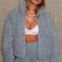 Fashion Cashmere Cardigan Short Jacket Lamb Wool Coat Women - ROUTINE FASHION